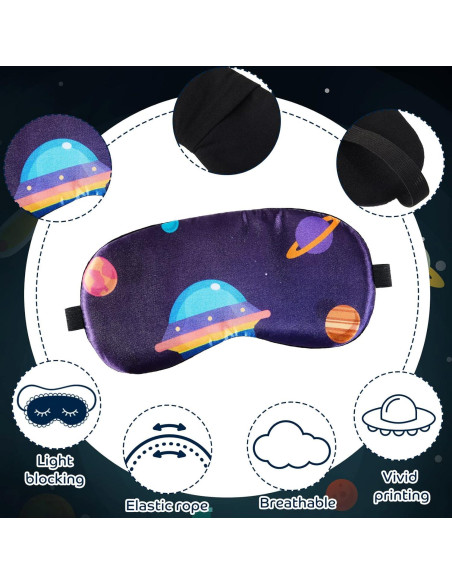 Geyoga 5 Máscaras de Sueño para Niños Estilo Espacial