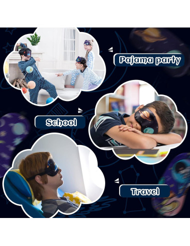 Geyoga 5 Máscaras de Sueño para Niños Estilo Espacial