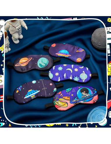 Geyoga 5 Máscaras de Sueño para Niños Estilo Espacial