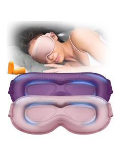 Máscara de Ojos con Peso FACEMOON 3D Ajustable Rosa