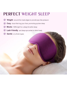 Máscara de Ojos con Peso FACEMOON 3D Ajustable Rosa 2