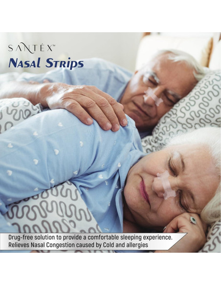 Tiras Nasales Transparentes Santéx Grandes 45 ct. Alivio Ronquidos