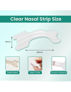 Tiras Nasales Transparentes Massner - Paquete de 100 Unidades 2