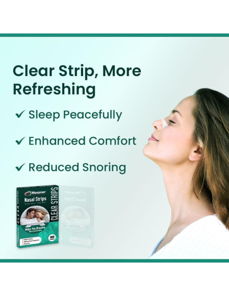 Tiras Nasales Transparentes Massner - Paquete de 100 Unidades