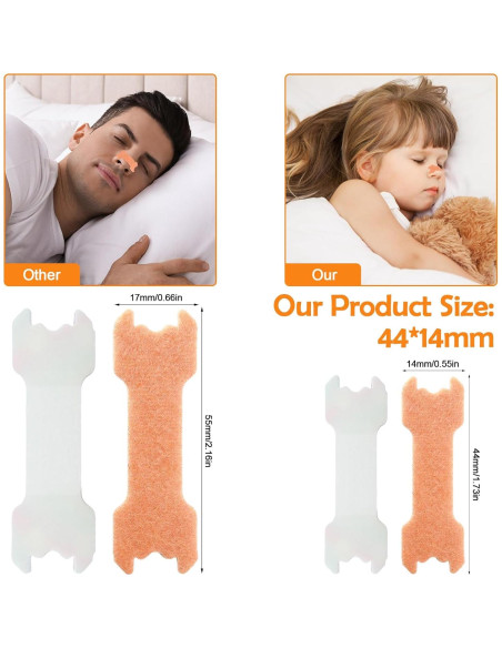 60 Tiras Nasales para Niños CMINAUS Antironquidos