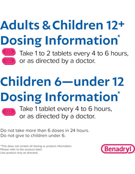 Benadryl Ultratabs 25 mg Antihistamínico Alivio Alergias 24 ct