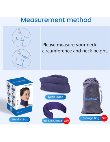 Collar Cervical VELPEAU Comfort Mediano Alivio Dolor Cuello