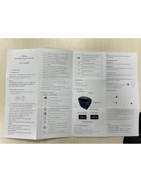 Oxímetro de Pulso Wellue O2ring Bluetooth Recargable 12.19x6.60cm