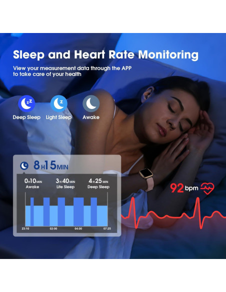 Reloj Inteligente LIVIKEY Rosa con Monitor de Frecuencia