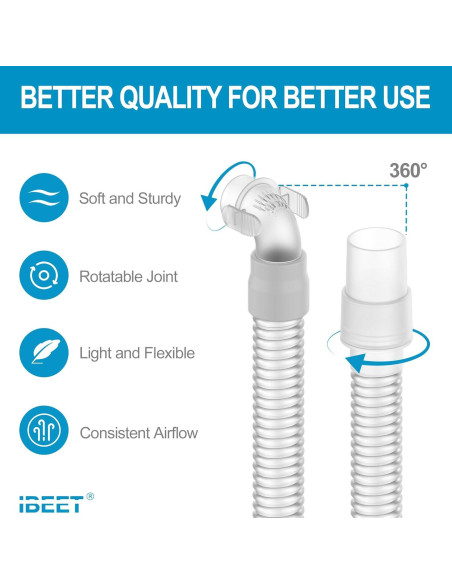 Tubo Corto IBEET para Máscara Nasal Wisp - 22 mm