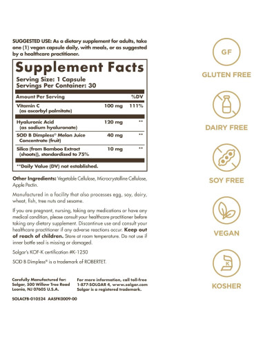 Solgar Luchador Celulitis 30 Porciones Ácido Hialurónico