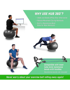 Base de Pelota de Fitness GoSports Hub 360 - Carbón - Estabilidad 2