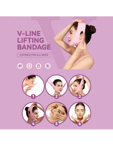 Correa Facial Reutilizable Yumo para Doble Barbilla y Mandíbula