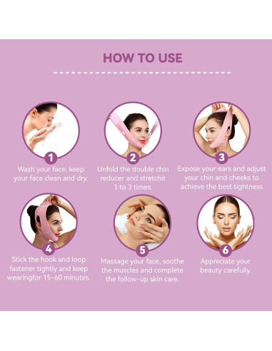 Correa Facial Reutilizable Yumo para Doble Barbilla y Mandíbula