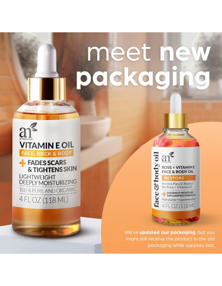 Aceite Bio de Vitamina E ArtNaturals 248ml + Set Gua Sha