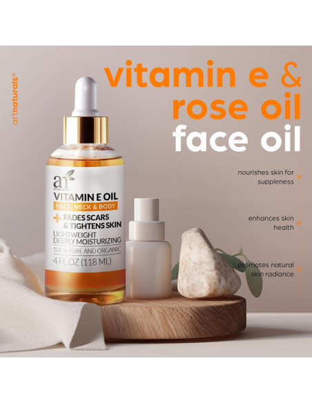 Aceite Bio de Vitamina E ArtNaturals 248ml + Set Gua Sha