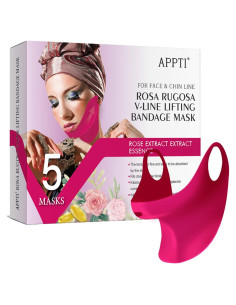 5 Piezas Máscara Facial V-Line Wyman Reductor Doble Mentón