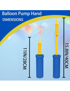 Bomba de Mano Doble Acción WARMGBOXCO para Globos 27.4 cm 2