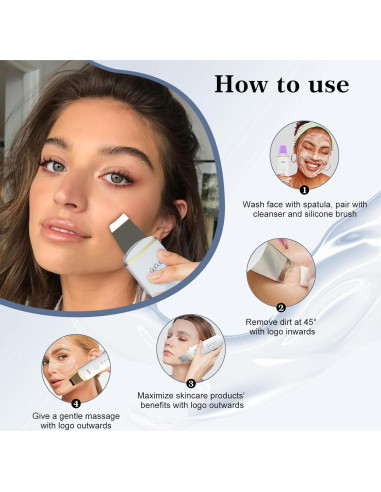 Espátula Facial GUGUG BS-357 Limpiadora de Puntos Negros