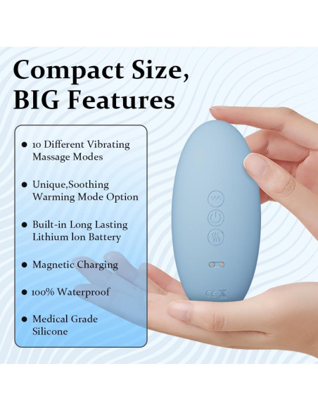 Masajeador TMJ Rozonii Ergonómico con Calor y Vibración