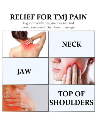 Masajeador TMJ Rozonii Ergonómico con Calor y Vibración