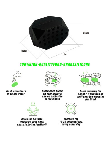 Ejercitador de Mandíbula HESZYQ 3 Niveles de Resistencia