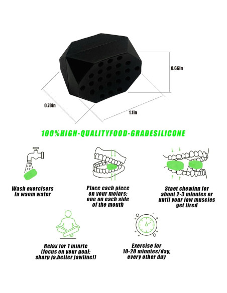 Ejercitador de Mandíbula HESZYQ 3 Niveles de Resistencia