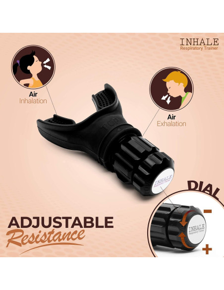 Entrenador Respiratorio Inhale | Dispositivo Compacto con Resistencia Ajustable
