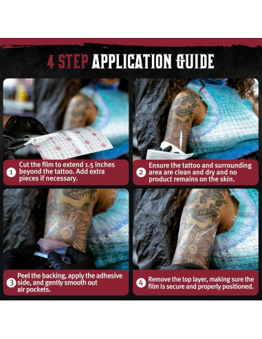 Hustle Butter Envoltura para Tatuajes 15.24x3.71cm - Rollo Adhesivo