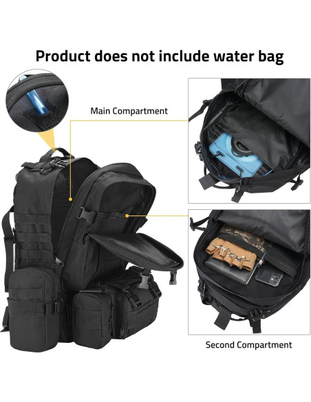 Mochila Táctica CVLIFE 60L Militar para Senderismo y Camping