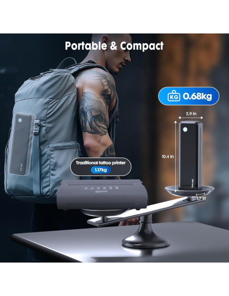 Impresora de Plantillas de Tatuaje Gloryang JD-126 Inalámbrica