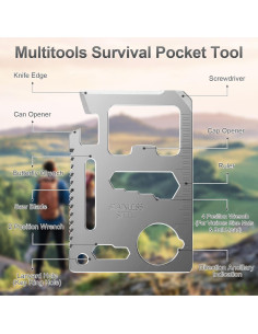 Multiherramienta 11-en-1 Weenkilly Tarjeta de Supervivencia 2