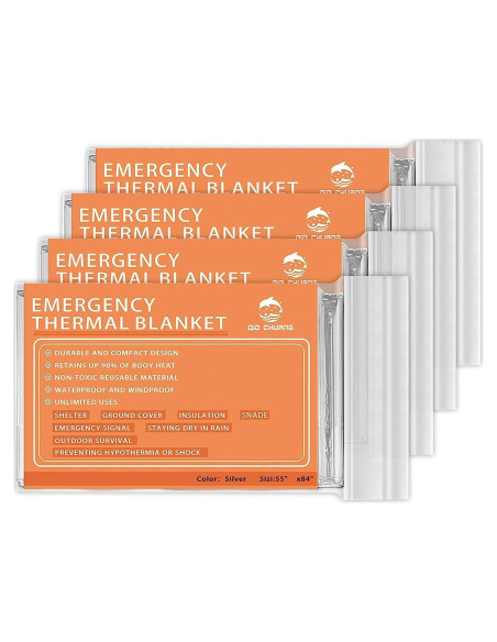 Mantitas Térmicas Mylar QIO CHUANG - Kit de 4 Unidades