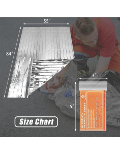 Mantitas Térmicas Mylar QIO CHUANG - Kit de 4 Unidades 2