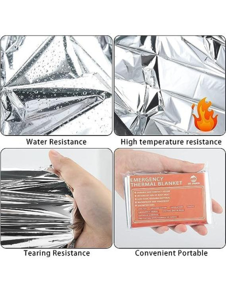 Mantitas Térmicas Mylar QIO CHUANG - Kit de 4 Unidades