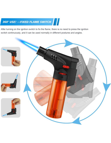 Paquete de 4 encendedores Samniu antorcha recargables