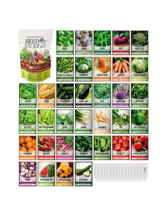 Kit de Jardinería Gardeners Basics con 16,000 Semillas No-OGM