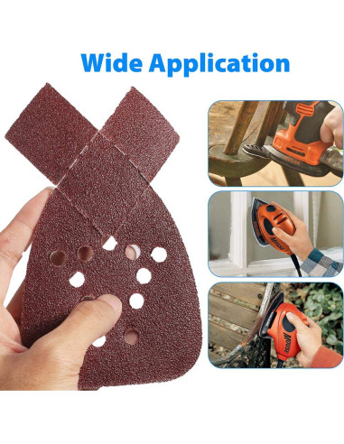 Hojas de Lijado LotFancy 50PCS 60-220 Grano para Black & Decker