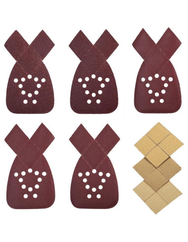 Hojas de Lijado LotFancy 50PCS 60-220 Grano para Black & Decker