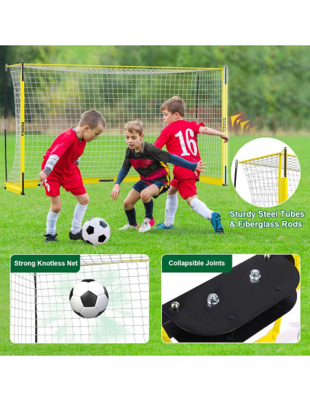 Portería de Fútbol Plegable RINREA 3.66x1.83m con Bolsa