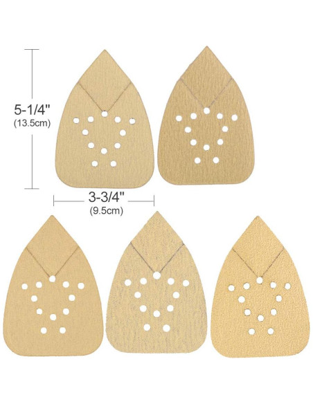 LotFancy Almohadillas de Lijado 50PCS 60-220 Grano para Lijadora