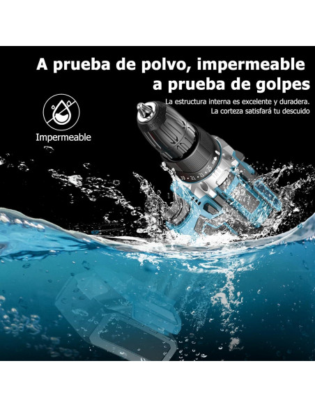 Taladro Inalámbrico DEWIN 21V 2 Velocidades 24 Piezas