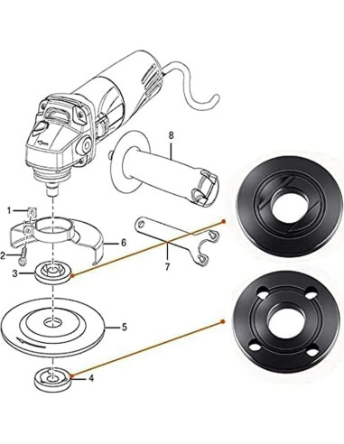 4 Piezas Tuerca de Bloqueo Brida Exterior ZLLITONS 5/8"-11
