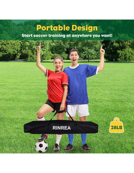 Portería de Fútbol Plegable RINREA 3.66x1.83m con Bolsa