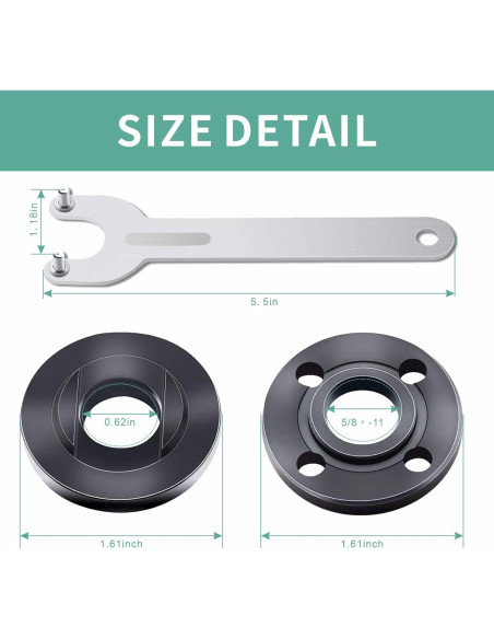 Kit de Llave para Amoladora Angular 9 Piezas Fyjbnh