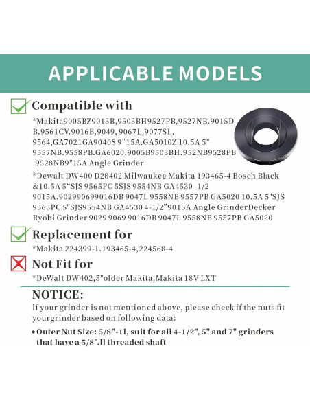 Kit de Llave para Amoladora Angular 9 Piezas Fyjbnh