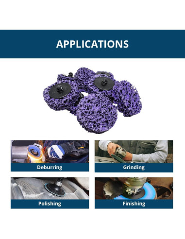 Discos de Lijado 2" Benchmark Abrasives Nylon Tipo R - Paquete de 10