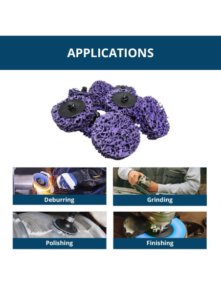 Discos de Lijado 2" Benchmark Abrasives Nylon Tipo R - Paquete de 10