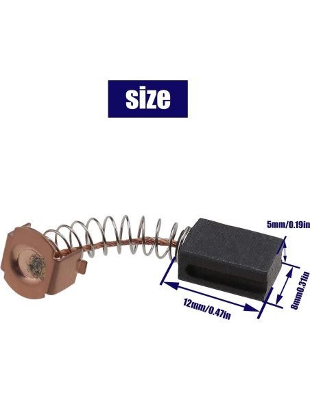 Escobillas de Carbón Crear Idea 2 Pares 12x8x5mm para Amoladora