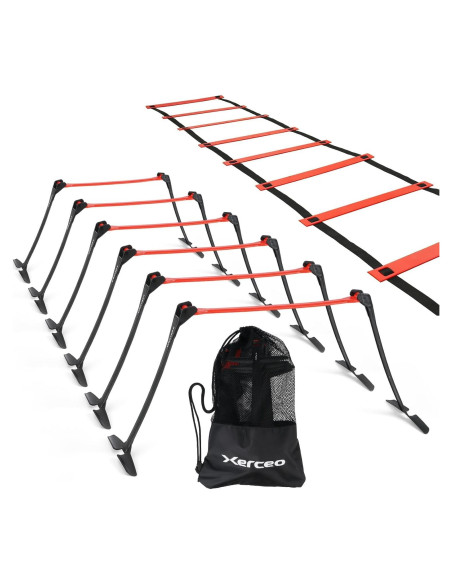 Conjunto de Vallas Ajustables y Escalera de Agilidad Xerceo SH01
